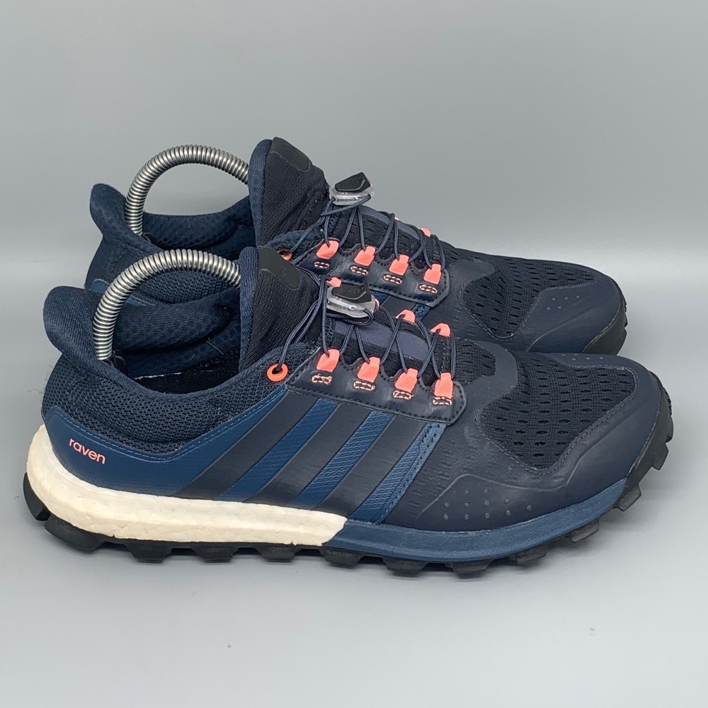 Adidas Raven Boost Navy‎ Blue Pink Trail Running Shoes S78456 Women's Sz 9